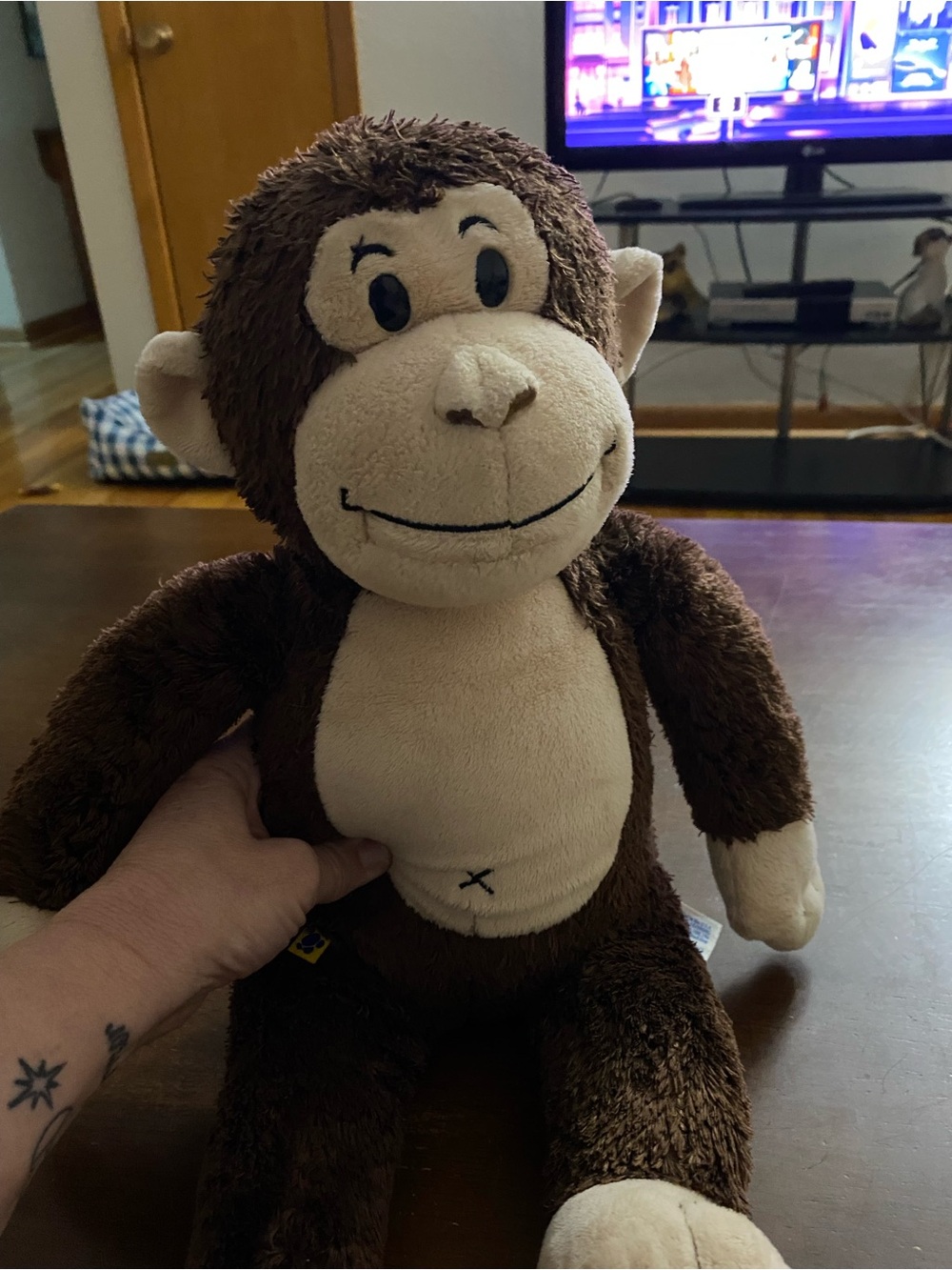 Plush Brown Monkey Stuffed Animal - Soft Cuddly Toy for Kids Build a Bear